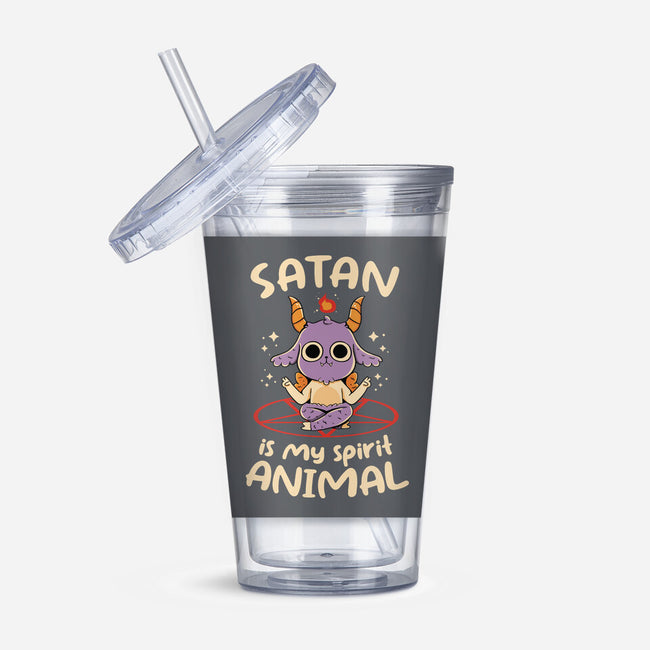 Satan Is My Spirit Animal-None-Acrylic Tumbler-Drinkware-tobefonseca