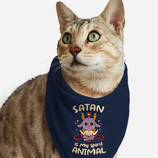 Satan Is My Spirit Animal-Cat-Bandana-Pet Collar-tobefonseca