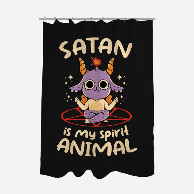 Satan Is My Spirit Animal-None-Polyester-Shower Curtain-tobefonseca