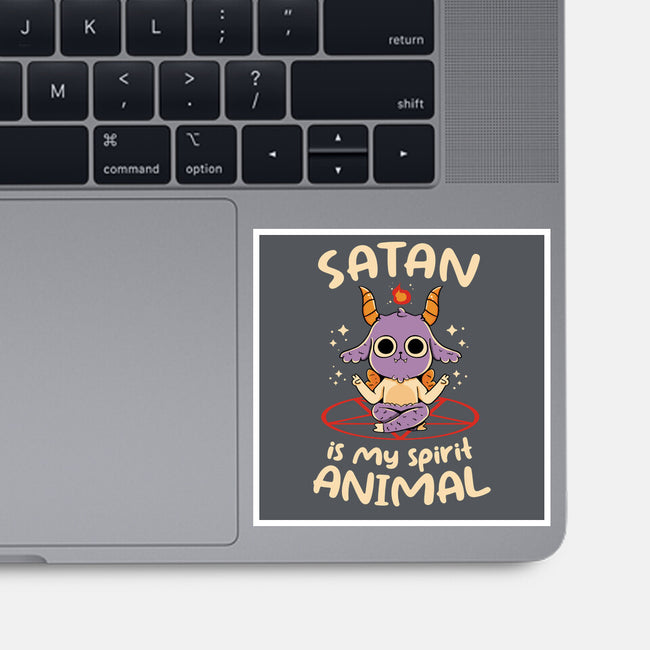 Satan Is My Spirit Animal-None-Glossy-Sticker-tobefonseca