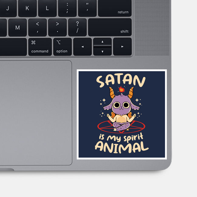 Satan Is My Spirit Animal-None-Glossy-Sticker-tobefonseca