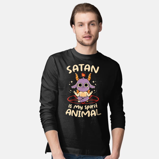 Satan Is My Spirit Animal-Mens-Long Sleeved-Tee-tobefonseca