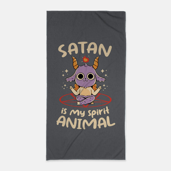 Satan Is My Spirit Animal-None-Beach-Towel-tobefonseca