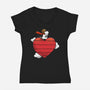 Baron Of Love-Womens-V-Neck-Tee-Vallina84