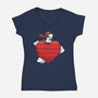 Baron Of Love-Womens-V-Neck-Tee-Vallina84