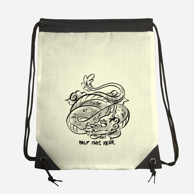 Bored Dragon-None-Drawstring-Bag-spoilerinc