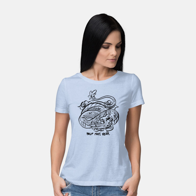 Bored Dragon-Womens-Basic-Tee-spoilerinc