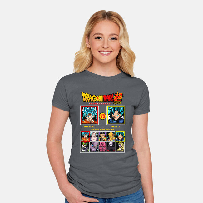 Saiyan Fighter-Womens-Fitted-Tee-spoilerinc