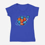 Cat Atom-Womens-V-Neck-Tee-erion_designs