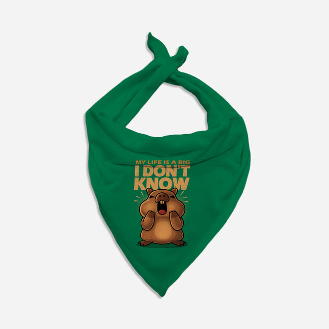 Confused Capybara-Dog-Bandana-Pet Collar-erion_designs