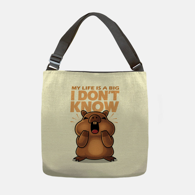 Confused Capybara-None-Adjustable Tote-Bag-erion_designs