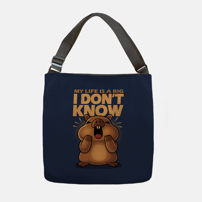 Confused Capybara-None-Adjustable Tote-Bag-erion_designs