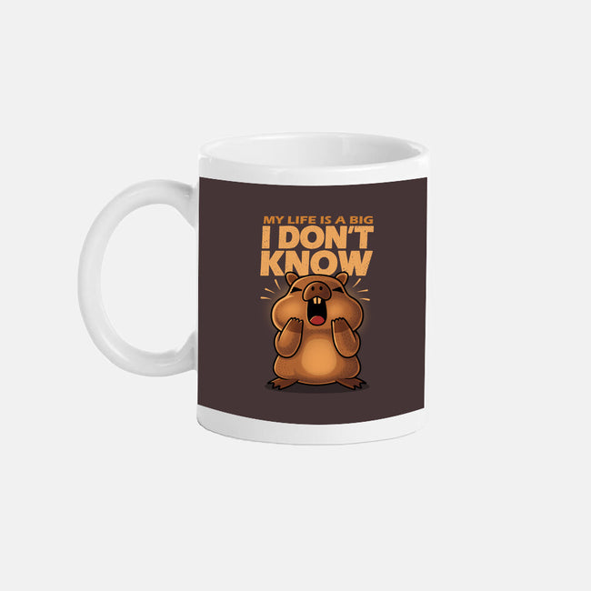 Confused Capybara-None-Mug-Drinkware-erion_designs