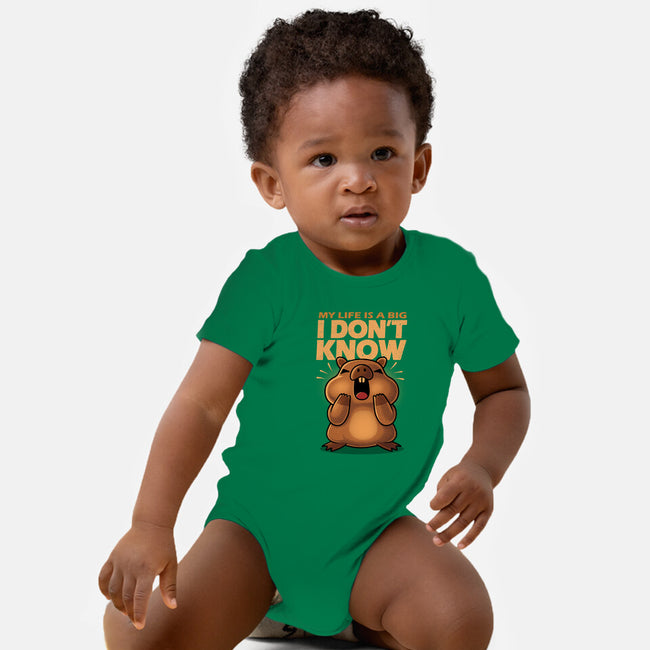Confused Capybara-Baby-Basic-Onesie-erion_designs