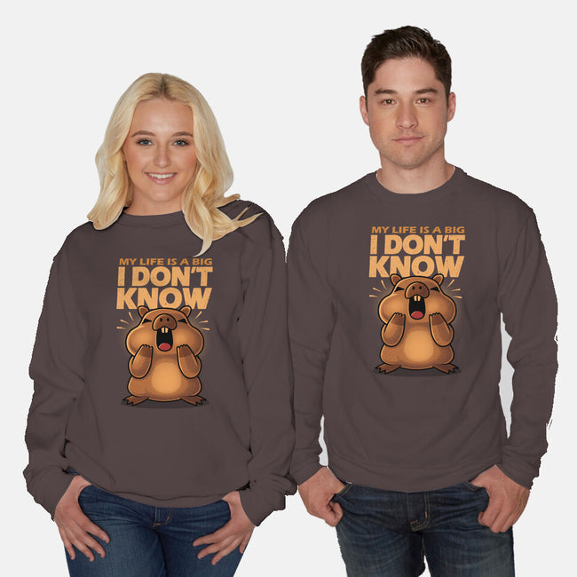 Confused Capybara-Unisex-Crew Neck-Sweatshirt-erion_designs