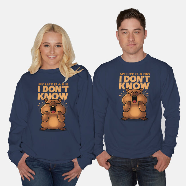 Confused Capybara-Unisex-Crew Neck-Sweatshirt-erion_designs