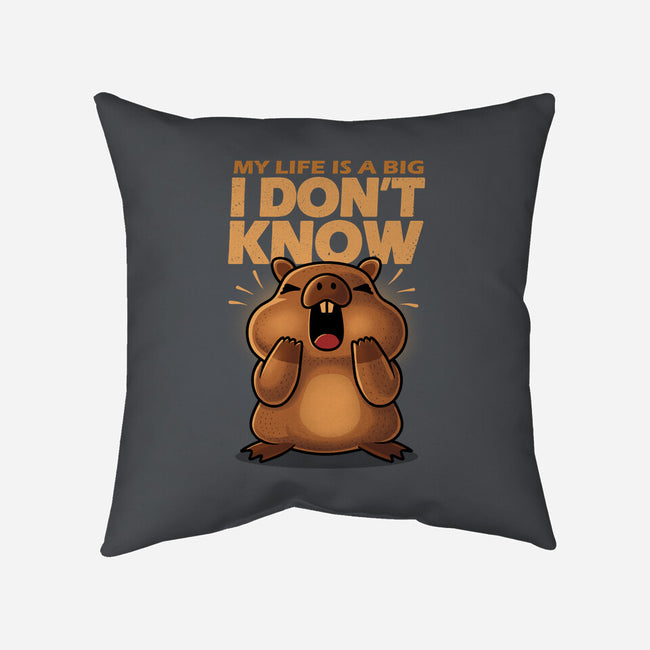 Confused Capybara-None-Non-Removable Cover w Insert-Throw Pillow-erion_designs