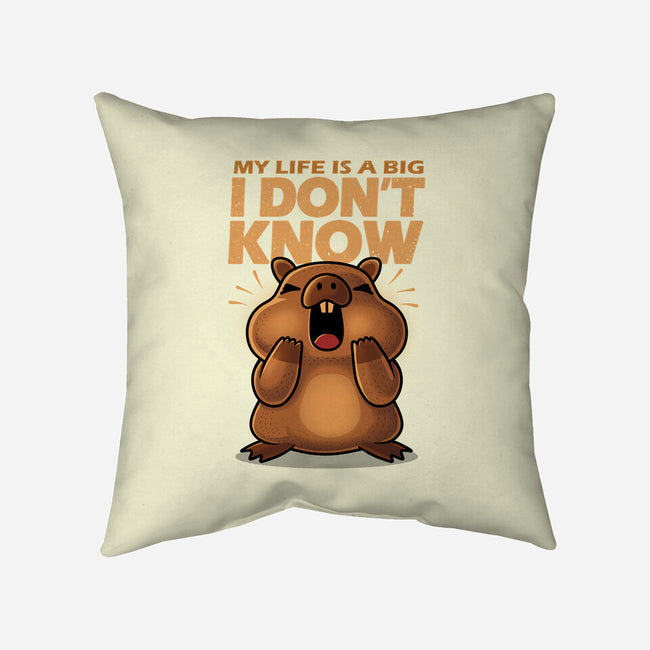 Confused Capybara-None-Non-Removable Cover w Insert-Throw Pillow-erion_designs