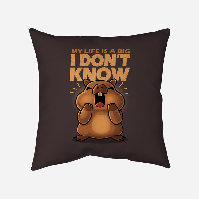 Confused Capybara-None-Removable Cover w Insert-Throw Pillow-erion_designs