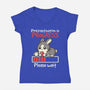 Bunny Procrastination In Progress-Womens-V-Neck-Tee-NemiMakeit