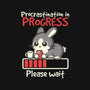 Bunny Procrastination In Progress-None-Polyester-Shower Curtain-NemiMakeit