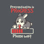 Bunny Procrastination In Progress-Womens-V-Neck-Tee-NemiMakeit