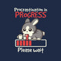 Bunny Procrastination In Progress-None-Polyester-Shower Curtain-NemiMakeit