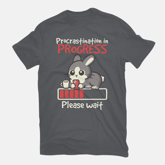 Bunny Procrastination In Progress-Womens-Fitted-Tee-NemiMakeit