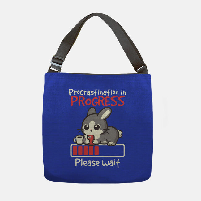 Bunny Procrastination In Progress-None-Adjustable Tote-Bag-NemiMakeit