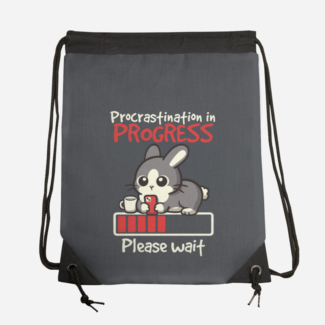 Bunny Procrastination In Progress-None-Drawstring-Bag-NemiMakeit