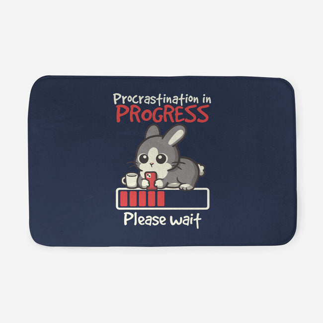 Bunny Procrastination In Progress-None-Memory Foam-Bath Mat-NemiMakeit