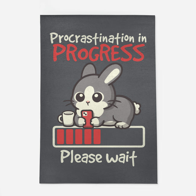Bunny Procrastination In Progress-None-Indoor-Rug-NemiMakeit