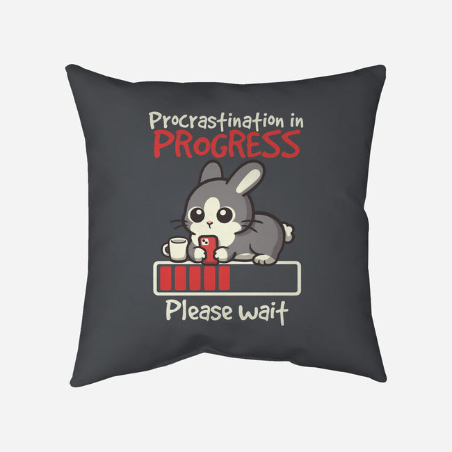 Bunny Procrastination In Progress-None-Removable Cover-Throw Pillow-NemiMakeit