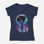 Dark Dragon-Womens-V-Neck-Tee-dandingeroz