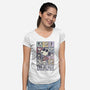 Eras Of The Beagle-Womens-V-Neck-Tee-kg07