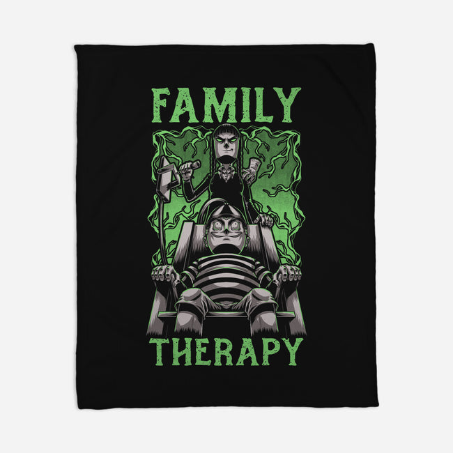 Spooky Goth Family-None-Fleece-Blanket-Studio Mootant