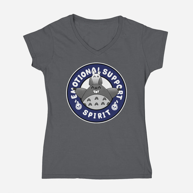 Emotional Support Spirit-Womens-V-Neck-Tee-Tri haryadi