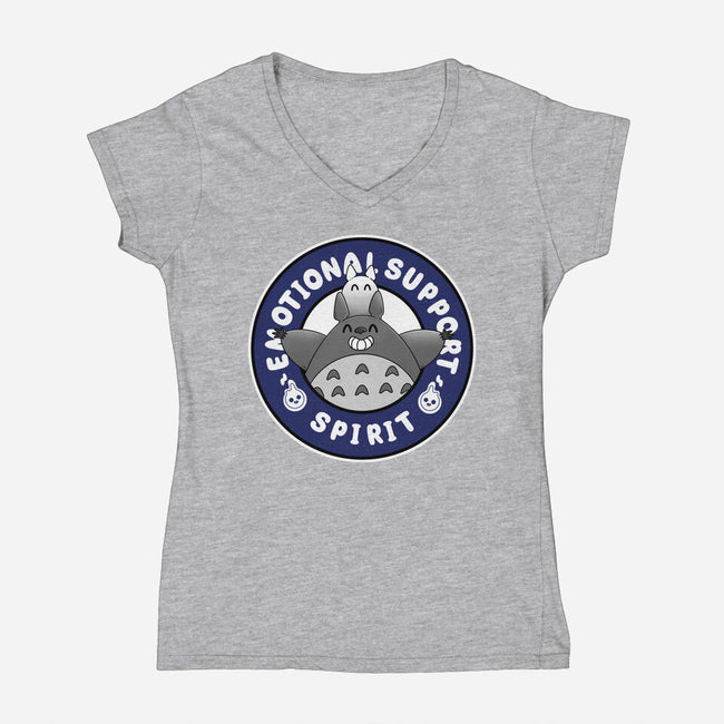 Emotional Support Spirit-Womens-V-Neck-Tee-Tri haryadi