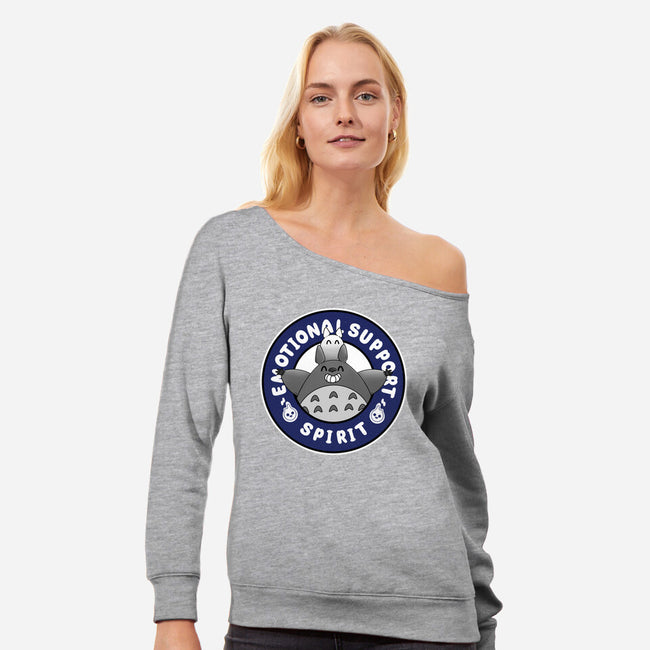 Emotional Support Spirit-Womens-Off Shoulder-Sweatshirt-Tri haryadi