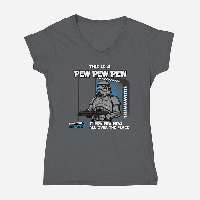 Pew Pew Pew-Womens-V-Neck-Tee-AndreusD