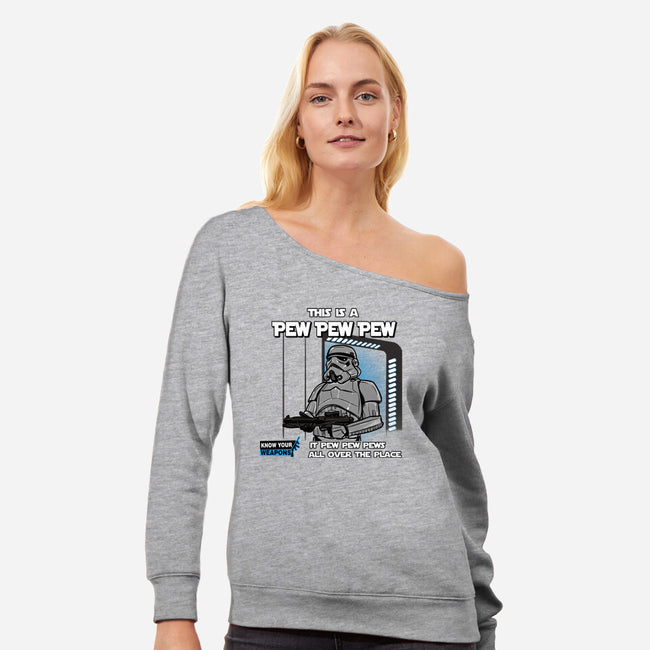 Pew Pew Pew-Womens-Off Shoulder-Sweatshirt-AndreusD