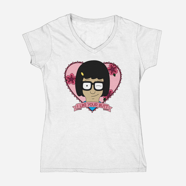 Tina’s Valentine-Womens-V-Neck-Tee-Alexhefe