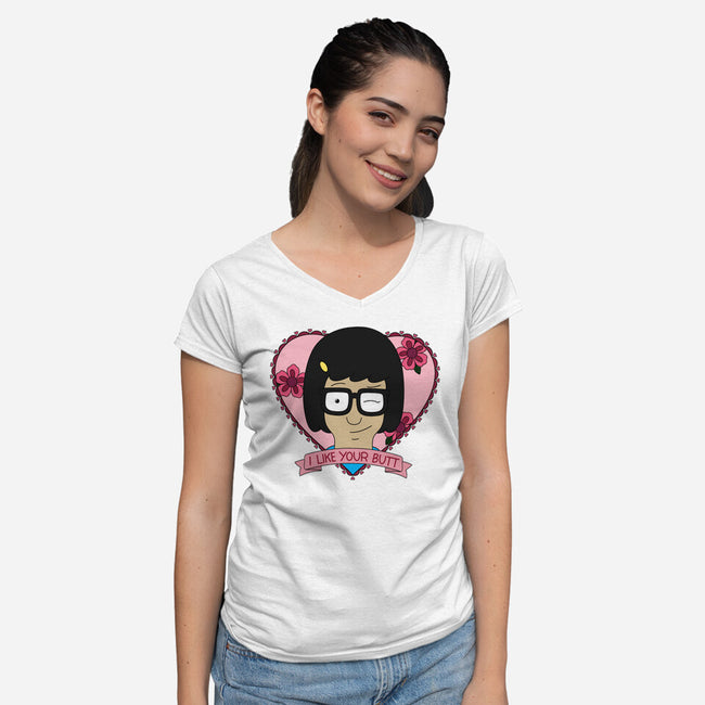 Tina’s Valentine-Womens-V-Neck-Tee-Alexhefe