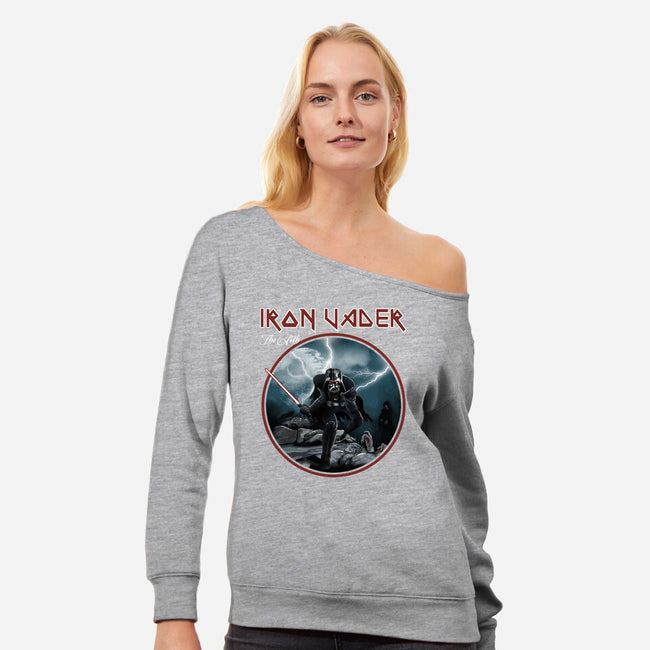 Iron Vader-Womens-Off Shoulder-Sweatshirt-retrodivision