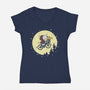 To The Moon-Womens-V-Neck-Tee-Xentee