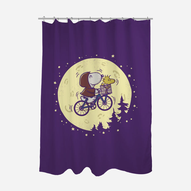 To The Moon-None-Polyester-Shower Curtain-Xentee