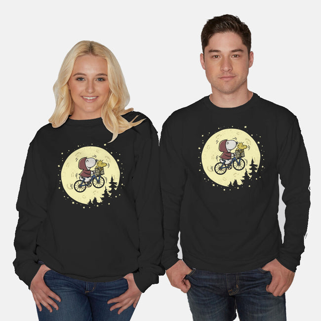 To The Moon-Unisex-Crew Neck-Sweatshirt-Xentee