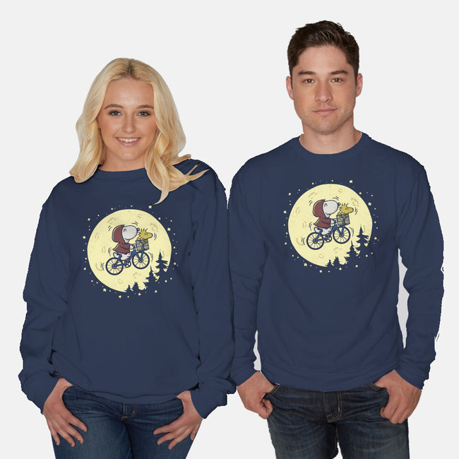 To The Moon-Unisex-Crew Neck-Sweatshirt-Xentee