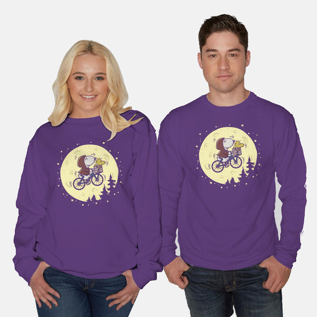 To The Moon-Unisex-Crew Neck-Sweatshirt-Xentee