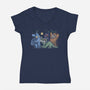 A Really Wild Rumpus-Womens-V-Neck-Tee-Aarons Art Room